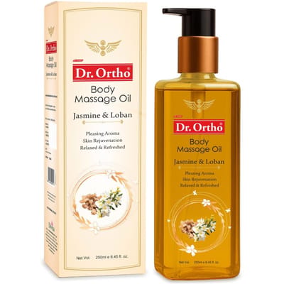 Dr.Ortho Jasmijn & Loban Lichaamsmassageolie 250ml Ontspannende Aromatherapie Spierverlichtende Olie beige