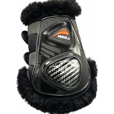Vetlokbeschermers voor paarden met bont eQuick eCarbon Fluffy