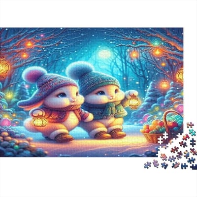Papieren Puzzel - Volwassen Puzzel - Ontspannend Spel - Winter Thema - 1000 Stukjes - Stijl 8