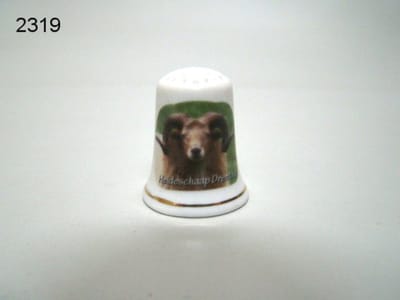 Geharo Vingerhoed Drents Heideschaap – 3 cm – Porselein – Verzamelobject – Decoratief