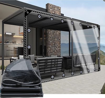 Transparant Dekzeil - Waterdicht Zeildoek - Tuin Bescherming - 9999% Lichtdoorlatend - 05 x 08 Meter - Zwart