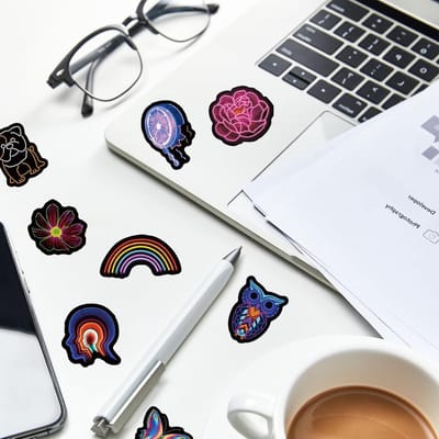 Set van 100 Waterdichte Neon Graffiti Stickers voor Skateboard, Laptop en Fiets - Vintage Ontwerpen voor Creatieve Projecten