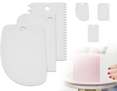 Dailygoods- Deegschraper Set - Deegsnijder - Crèmeschraper - Keukenschraper - Deegkrabber - Hoogwaardige kwaliteit - Bakgereedschap