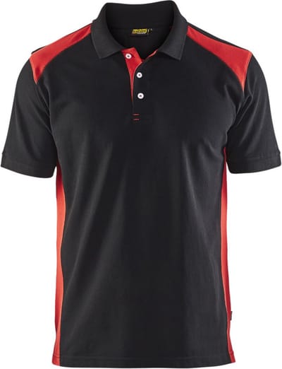 Bl?kl?der Polo Piqu? - Zwart/Rood
