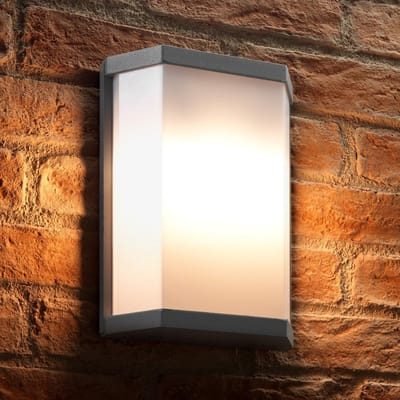 Dubbele wandlamp aluminium voor buiten met warmwit licht