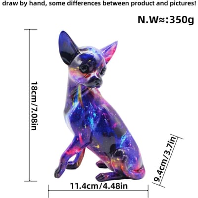 Moderne Creatieve Kleurrijke Chihuahua Woonkamer Wijnkast Ornamenten Hars Ambachten Huis Entree Kantoor Decoraties