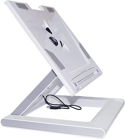 Projectorstandaard - Projectorbeugel Vloer - Thuisbioscoop Opzetten - Opvouwbaar Ontwerp - 31x30 cm Plank - Wit