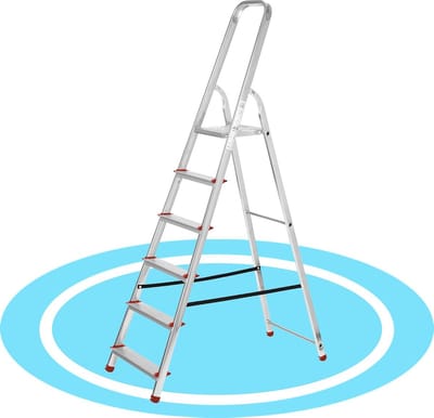 Inklapbare Aluminium Ladder 6 Treden 150kg Werkhoogte 310cm Veilig