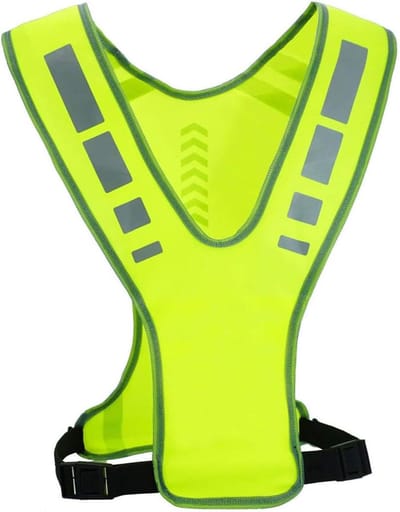 Hardloopvest - Reflecterend Hardloopvest – Veiligheidsvest - Verstelbaar Vest - Reflecterend Hesje - Lichtgewicht -Veiligheid en hoge zichtbaarheid voor hardlopen, joggen, wandelen en fietsen - Groen