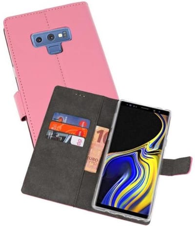 Booktype Telefoonhoesjes - Bookcase Hoesje - Wallet Case - Geschikt voor Galaxy Note 9 - Roze