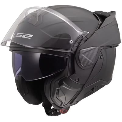 LS2 FF910 Advant II systeemhelm solid glans zwart - Maat XS