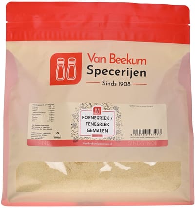 Van Beekum Specerijen - Foenegriek / Fenegriek Gemalen - 1 KG (hersluitbare stazak)
