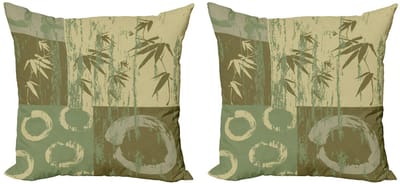 ABAKUHAUS Kussenhoes 40×40 cm – Dubbelzijdige bedrukking – Groen
