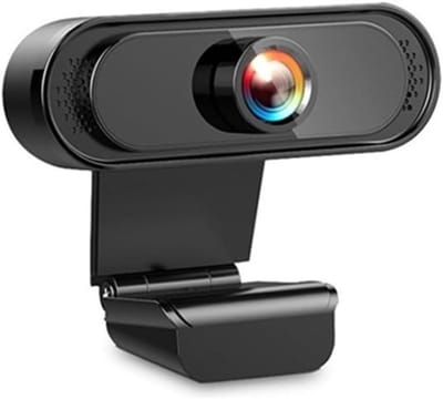 Full HD Webcam - PC Camera USB - Videogesprekken Voeren - Automatische Lichtcorrectie - 110 graden - Zwart