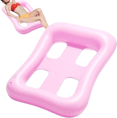 Set van 3 Roze Opblaasbare Waterhangstoelen (120×90cm) – Veelzijdige Drijfstoelen met Verkoelende Openingen, Geschikt voor Zwembad en Meer