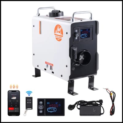 Diesel kachel - Diesel heater - Dieselkachel - Standkachel - 2 kW - 12/24V - Bluetooth en afstandsbediening - CO-alarm - oververhittingsbeveiliging