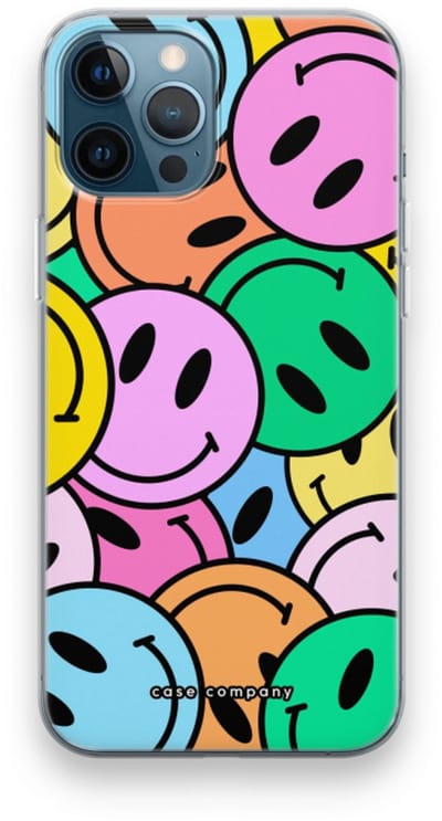 Case Company® - Hoesje geschikt voor iPhone 12 Pro hoesje - Smiley N°1 - Soft Cover Telefoonhoesje - Bescherming aan alle Kanten en Schermrand