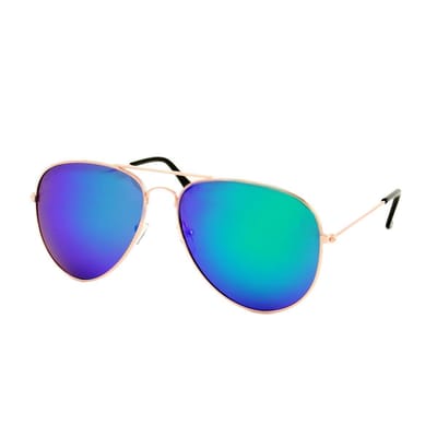 Loud and Clear® - Zonnebril - Piloten Zonnebril - Pilotenbril - Heren - Dames - Blauw - Groen - Spiegel