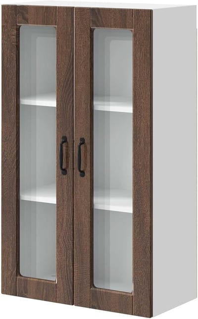 Opbergkast met deuren - Wandkast Keuken - Keuken Organiseren - Eiken look - 60 x 100 cm - Bruin