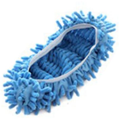 1 Pièce Couvre-chaussures Serpillère Nettoyage Poussière Sol Pantoufles Paresseuses Tête de Serpillère Essuyage Ménage(vert) bleu