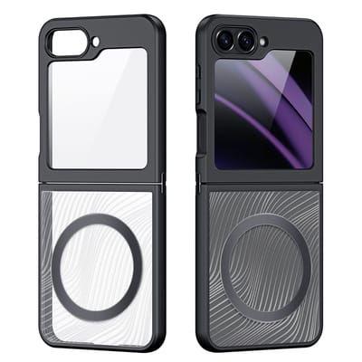 Dux Ducis - Telefoon Hoesje geschikt voor de Samsung Z Flip 6 - Back Cover - Aimo Mag Series - Zwart