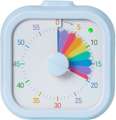Kinderzichtbare timer, 60-minuten afteltimer, geschikt voor klaslokaal, studie, kantoor en keuken, stille werking, timer (blauw model 2)