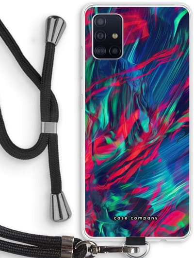 Case Company® - Hoesje met koord geschikt voor Samsung Galaxy A51 4G hoesje met Koord - Pilgrims Of The Sea - Telefoonhoesje met Zwart Koord - Bescherming aan alle Kanten en Over de Schermrand