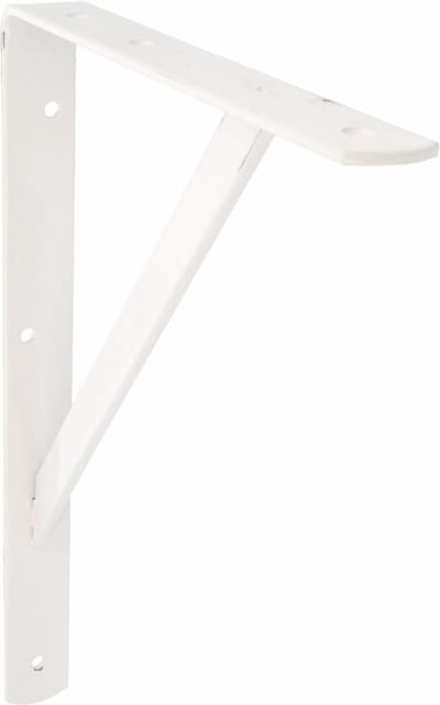 AMIG Plankdrager/planksteun van metaal - gelakt wit - H400 x B275 mm - boekenplank steunen - tot 225 kg