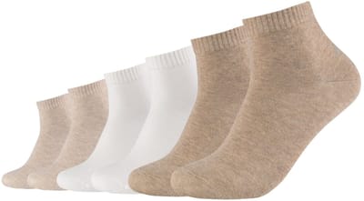s.Oliver, Korte sokken Basic 6-pack in klassiek design, Basic damessokken, damessokken, korte sokken, herenkorte sokken, herensokken, unisex katoenen sokken, multipack, sokken, comfortabel