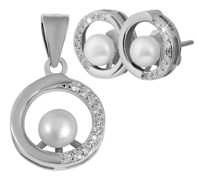 AKZENT Akzent Dames sieradenset "Ediesa" aus 925 Sterlingzilver, gerhodineerd, langlebig