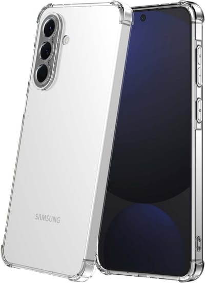 Geschikt voor Samsung Galaxy S24 FE Telefoonhoesje Transparant met Stootrand - Shockproof TPU Siliconen Back Cover Case Doorzichtig - Smartphonica geschikt voor Samsung Galaxy S24 FE