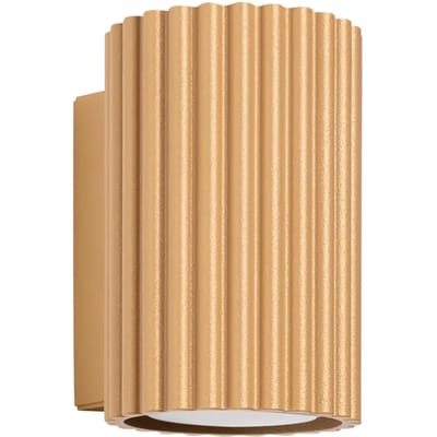 Sollux Lighting Wandlamp Karbon - GU10 - gouden - aluminium - 10x6.5x8.5cm