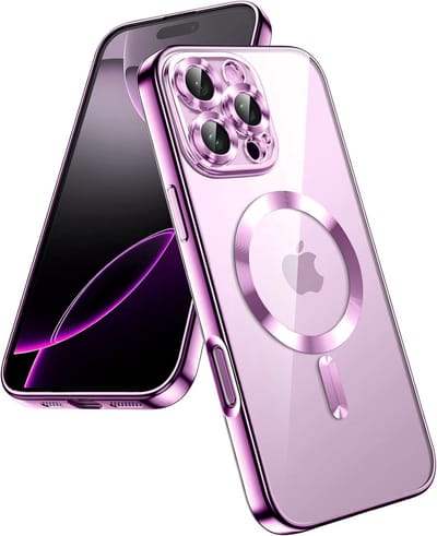 Hoesje Geschikt voor iPhone 16 Pro Max Hoesje - Geschikt voor MagSafe - Arara siliconen Backcover - Paars