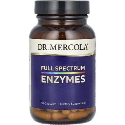 Dr. Mercola - Full Spectrum Enzymes - Cellulase Mengsel - Lipase Mengsel - Protease Mengsel - ATP - 90 capsules