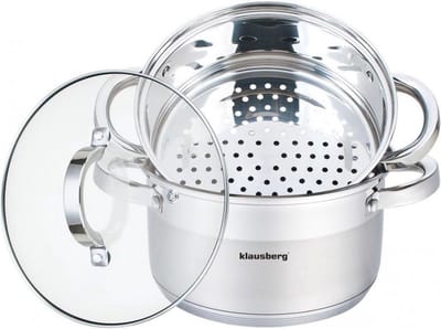 Stoompan Set - 3 Delig - 20 cm - RVS - Geschikt voor Alle Warmtebronnen