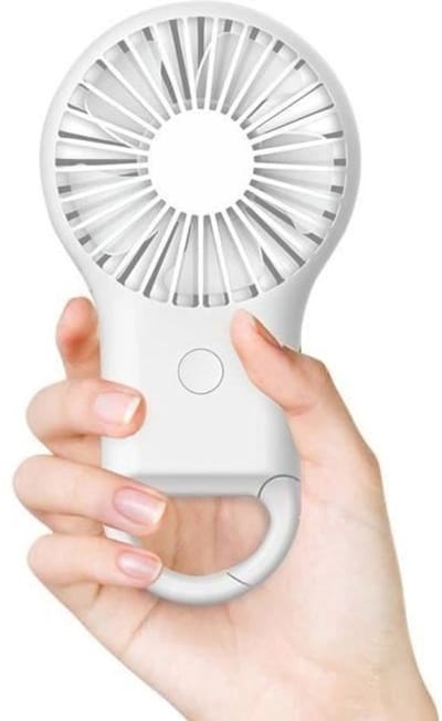 Mini draagbare ventilator - 800mAh batterij - Drie windsnelheden - Kleurrijk LED-licht - Oplaadbaar