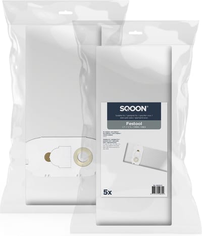SQOON® Stofzuigerzakken Geschikt voor Festool CT / CTL / MINI / MIDI (tot 2019) - 5 Stuks