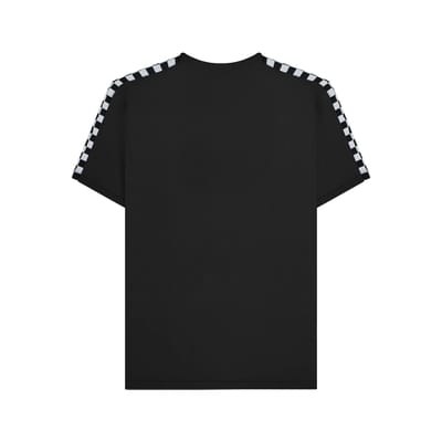 Lambretta Heren Tweekleurig Taped T-shirt (Zwart)