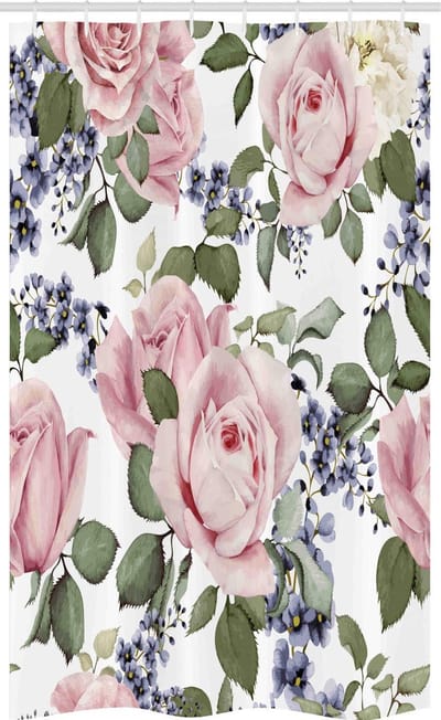 ABAKUHAUS douchegordijn – stal 43157 120x180 cm – Bloemig ontwerp, waterafstotend, 100% polyester