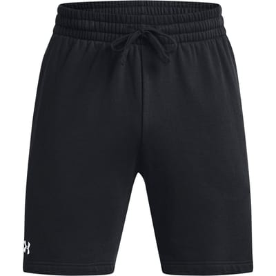 Under Armour UA Rival Fleece Shorts-BLK Heren Sportbroek - Zwart - Wit