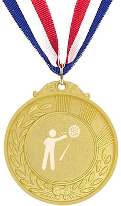 Akyol - dartbord medaille goudkleuring - Dartbord - beste darter - sport - gooien - geschenk - cadeau - gift - kado - verjaardag - hobby - bulls eye