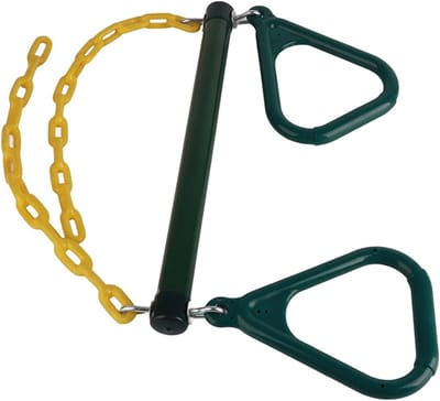 Draaibare trapeziumstangset - Speeltoestel onderdelen - Buiten spelen - Gepoedercoat staal - 73 cm lang - Groen