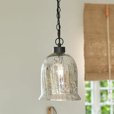 LOBERON Hanglamp Yvron antiekzilverkleurig/zwart