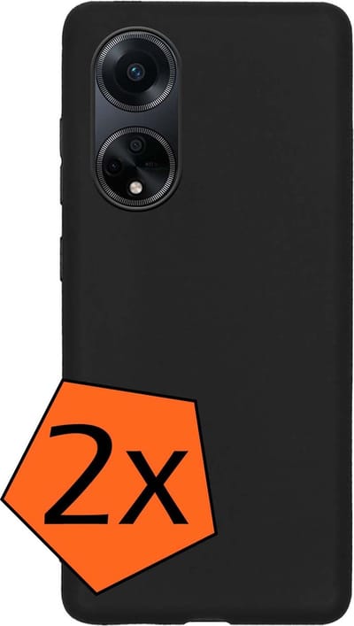Hoes - 2 Stuks - Geschikt voor OPPO A98 - Sterk & Shockproof - Case Siliconen - Back Cover - Telefoon Hoes - Zwart