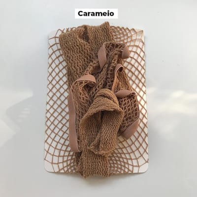 Eén paar Zomer V-hals Stijl Glitters Carnaval Dames Visnet Panty's Klein Net Zacht Bruin Zalm Karamel Kleine Kleur Zonnebank Max 75kg 170cm brown