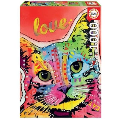 EDUCA - puzzel - 1000 stuks - Dean Russo - Tilt Cat love