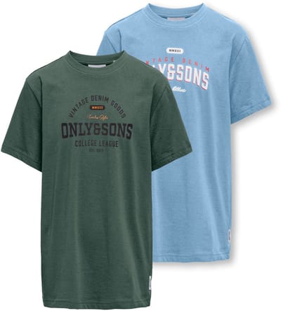 ONLY&SONS - OSJLENNY LIFE REG PRINT TEE JRS 2-PACK - Jongens - T-shirts