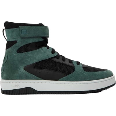 Hugo Kilian Hito Ltmx suède sportschoenen voor heren (Zwart/Teal)