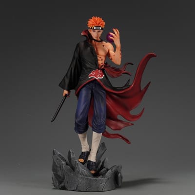 22,5cm/8,86in Anime Figuren Naruto Figuur Pain Figuur PVC Beeld Collectie Model Speelgoed Cadeaus no retail box black