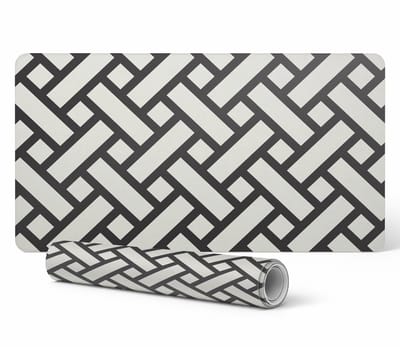 Beschermende bureauonderlegger voor toetsenbord en muis, geometrisch geweven patroon, 90x45 cm